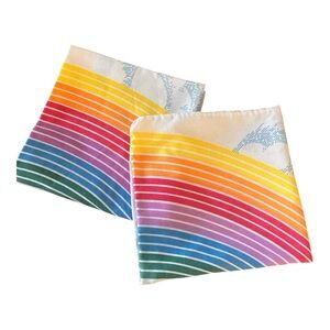 Vintage Rainbow clouds 80s Pacific No Iron Clouds USA Made